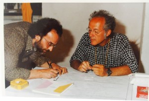 Renato Centonze con il musicista Philip Corner
